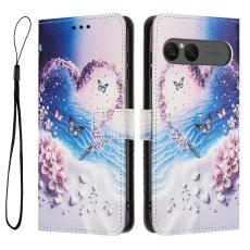  Sony Xperia 10 VII Fodral Med Tryck Hj&auml;rta / Fj&auml;rilar - Teknikhallen.se