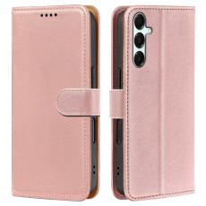  Samsung Galaxy A27 Pl&aring;nboksfodral L&auml;der Ros&eacute;guld - Teknikhallen.se