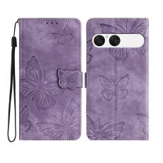  Sony Xperia 10 VII Fodral Fj&auml;ril Tryck Lila - Teknikhallen.se