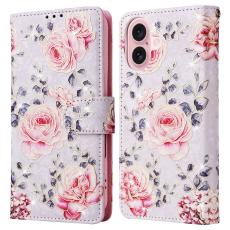  iPhone 16 Fodral RFID L&auml;der Rosa Blommor - Teknikhallen.se