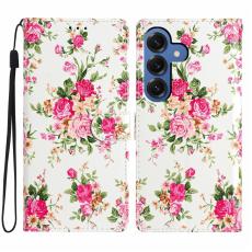  Samsung Galaxy S26 Fodral Med Tryck Rosa Blommor - Teknikhallen.se