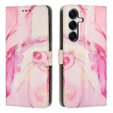  Samsung Galaxy S26 Fodral L&auml;der Marmor Ros&eacute;guld - Teknikhallen.se