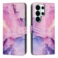  Samsung Galaxy S26 Ultra Fodral L&auml;der Marmor Lila - Teknikhallen.se