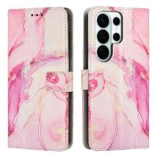  Samsung Galaxy S26 Ultra Fodral L&auml;der Marmor Ros&eacute;guld - Teknikhallen.se