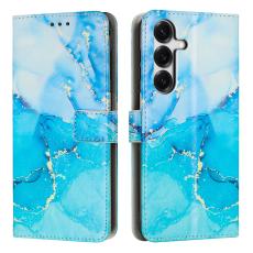  Samsung Galaxy S26 Plus Fodral L&auml;der Marmor Bl&aring; / Gr&ouml;n - Teknikhallen.se