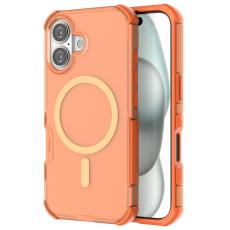  iPhone 16 Skal MagSafe Shockproof Hybrid Orange - Teknikhallen.se