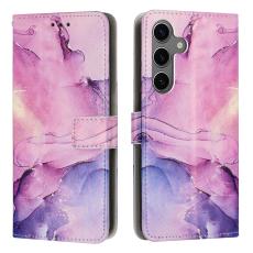  Samsung Galaxy A37 5G Fodral L&auml;der Marmor Lila - Teknikhallen.se