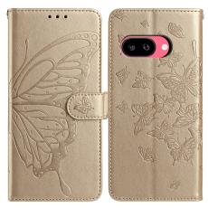  Google Pixel 10a Fodral Med Fj&auml;ril Tryck Guld - Teknikhallen.se