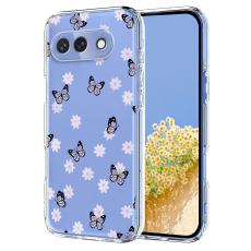  Google Pixel 10a Skal Med Tryck Fj&auml;rilar / Blommor - Teknikhallen.se
