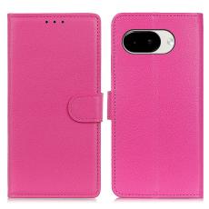  Google Pixel 10a Fodral Litchi L&auml;der Rosa - Teknikhallen.se