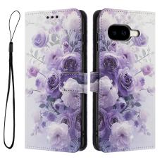  Google Pixel 10a Fodral Med Tryck Lila Rosor - Teknikhallen.se