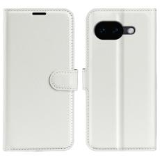  Google Pixel 10a Fodral Litchi L&auml;der Vit - Teknikhallen.se