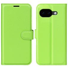  Google Pixel 10a Fodral Litchi L&auml;der Gr&ouml;n - Teknikhallen.se