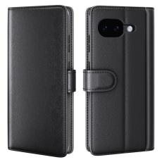  Google Pixel 10a Fodral Premium &Auml;kta L&auml;der Svart - Teknikhallen.se