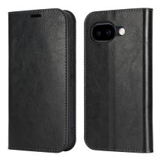  Google Pixel 10a Fodral Flip &Auml;kta L&auml;der Svart - Teknikhallen.se