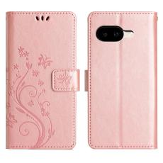  Google Pixel 10a Fodral Med Blommigt Tryck Ros&eacute;guld - Teknikhallen.se