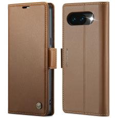 CASEME CASEME Google Pixel 10a Fodral RFID L&auml;der Brun - Teknikhallen.se