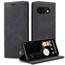 CASEME CASEME Google Pixel 10a Fodral Flip Retro L&auml;der Svart - Teknikhallen.se