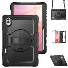  Galaxy Tab S11 Ultra Skal 360 Shockproof Hybrid Kickstand Svart - Teknikhallen.se