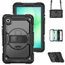 Galaxy Tab A11/A9 Skal 360 Shockproof Hybrid Kickstand Svart - Teknikhallen.se