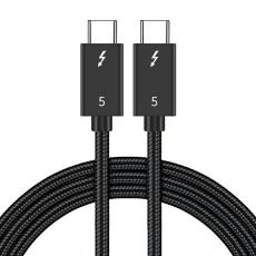  1m Thunderbolt 5 Kabel USB-C 240W 8K / 60Hz PD Svart - Teknikhallen.se
