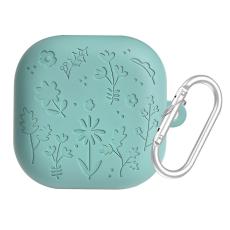  Samsung Galaxy Buds 4 / 4 Pro Skal Silikon Blommigt Tryck Gr&ouml;n - Teknikhallen.se