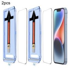  iPhone 14 Plus/13 Pro Max 2-PACK Sk&auml;rmskydd Helt&auml;ckande H&auml;rdat Glas - Teknikhallen.se