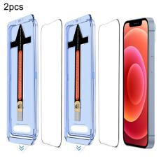  iPhone 12/12 Pro 2-PACK Sk&auml;rmskydd Helt&auml;ckande H&auml;rdat Glas - Teknikhallen.se
