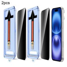  iPhone 16 / 15 2-PACK Sk&auml;rmskydd Helt&auml;ckande H&auml;rdat Glas Privacy - Teknikhallen.se