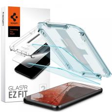Spigen Spigen Samsung Galaxy S22 2-PACK Sk&auml;rmskydd GLAS.tR "Ez Fit" - Teknikhallen.se