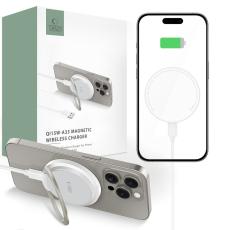 Tech-Protect Tech-Protect 15W Qi Magnetisk MagSafe Laddare Tr&aring;dl&ouml;s Vit - Teknikhallen.se