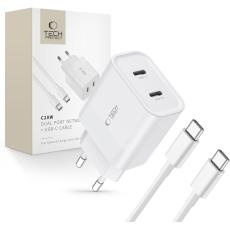 Tech-Protect Tech-Protect 20W V&auml;ggladdare PD Inkl. USB-C Kabel Vit - Teknikhallen.se