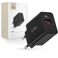Tech-Protect Tech-Protect 30W PD QC 2x USB-C/USB-A V&auml;ggladdare Svart - Teknikhallen.se