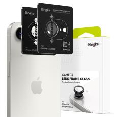 Ringke Ringke iPhone 17e / 16e 2-PACK Linsskydd H&auml;rdat Glas Svart - Teknikhallen.se