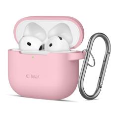 Tech-Protect Tech-Protect AirPods 4 Skal Silikon Hook Dusty Pink - Teknikhallen.se
