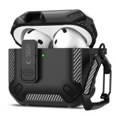 Tech-Protect Tech-Protect AirPods 4 Skal Carbonox Svart - Teknikhallen.se