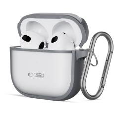 Tech-Protect Tech-Protect AirPods 4 Skal MagMat Matt Gr&aring; - Teknikhallen.se