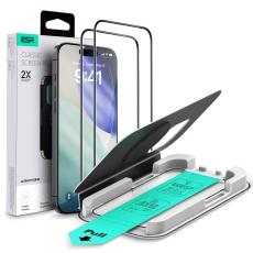 ESR ESR iPhone 17 / 16 Pro 2-PACK Sk&auml;rmskydd UltraFit H&auml;rdat Glas Transparent - Teknikhallen.se