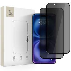Tech-Protect Tech-Protect iPhone Air 2-PACK Sk&auml;rmskydd H&auml;rdat Glas Privacy - Teknikhallen.se