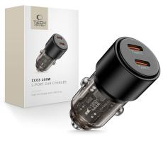 Tech-Protect Tech-Protect 100W PD USB-C / USB-A Billaddare Svart - Teknikhallen.se
