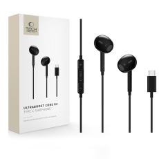 Tech-Protect Tech-Protect In-Ear H&ouml;rlurar USB-C UltraBoost Svart - Teknikhallen.se
