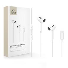Tech-Protect Tech-Protect In-Ear H&ouml;rlurar USB-C UltraBoost Vit - Teknikhallen.se