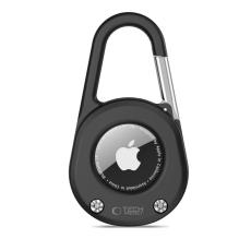 Tech-Protect Tech-Protect Apple AirTag 2/1 H&aring;llare Karbinhake Slidelock Svart - Teknikhallen.se