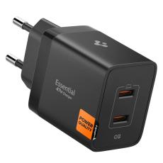 Spigen Spigen 47W V&auml;ggladdare USB-C Essential Svart - Teknikhallen.se