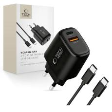 Tech-Protect Tech-Protect 45W V&auml;ggladdare Inkl. USB-C - USB-C Kabel Svart - Teknikhallen.se