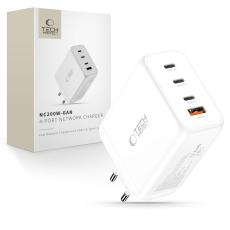 Tech-Protect Tech-Protect 200W V&auml;ggladdare PD QC3.0 USB-C / USB-A Vit - Teknikhallen.se