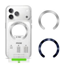 Tech-Protect Tech-Protect 2-PACK Magnetisk MagSafe Ring Bl&aring; / Silver - Teknikhallen.se
