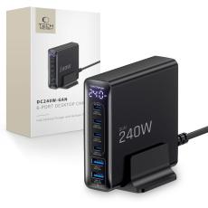 Tech-Protect Tech-Protect 240W QC3.0 Laddstation USB-C / USB-A Svart - Teknikhallen.se