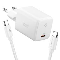 Spigen Spigen 45W V&auml;ggladdare Inkl. USB-C Kabel Essential Vit - Teknikhallen.se