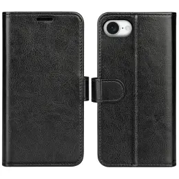  iPhone 16e Fodral Crazy Horse Läder Svart - Teknikhallen.se